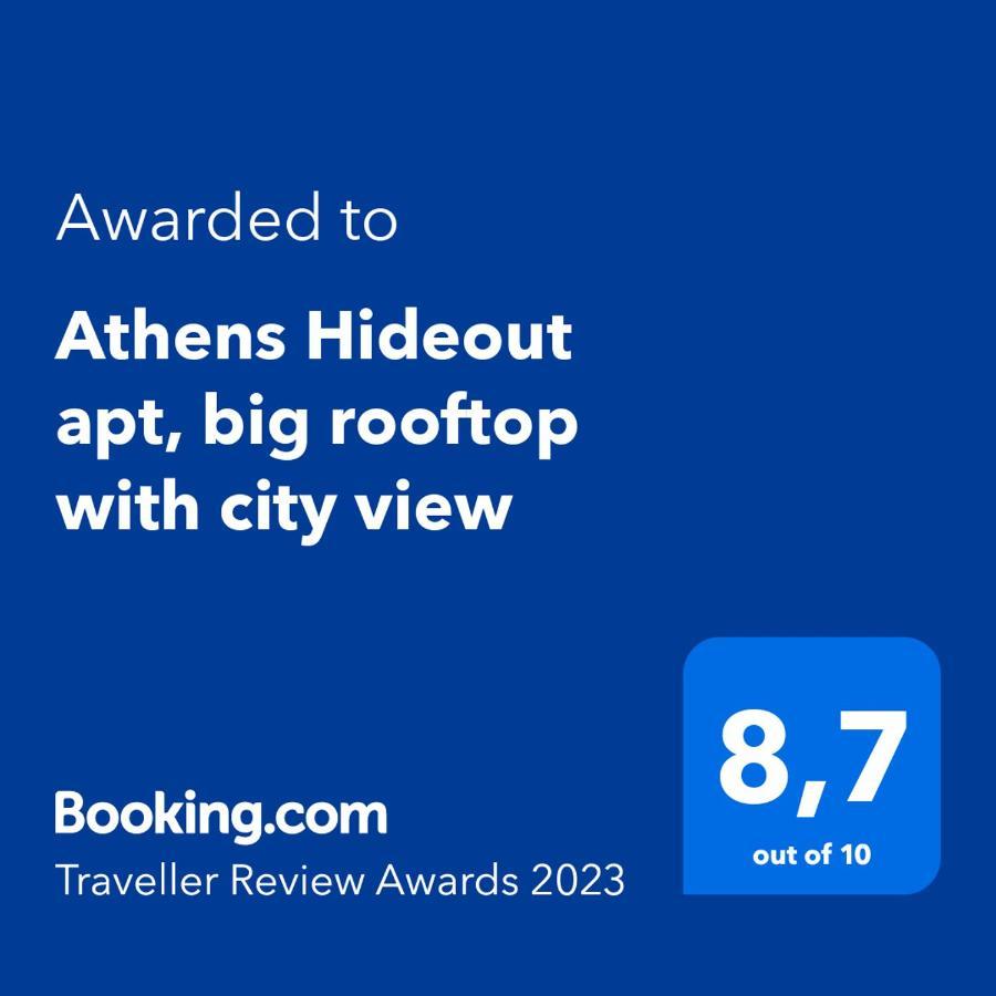 Athens Hideout Apt, Big Rooftop With City View Apartman Kültér fotó